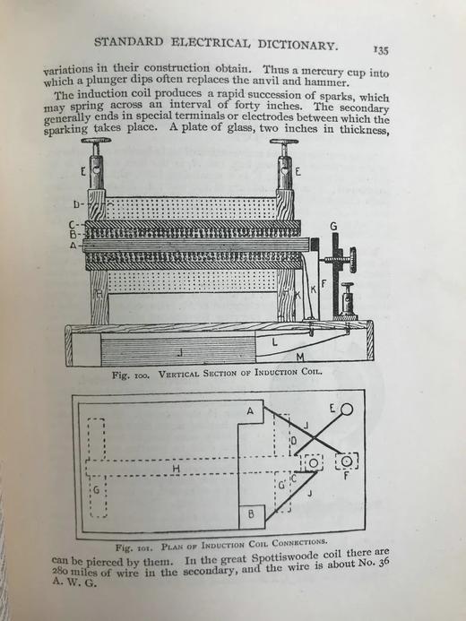 1894年 电气工程百科辞典 数百幅版画插图 漆布精装32开 商品图8