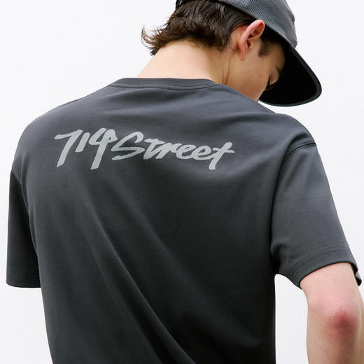 714street凉感防晒速干运动短袖2026夏季7A抗菌夜光印花情侣T恤男 商品图2