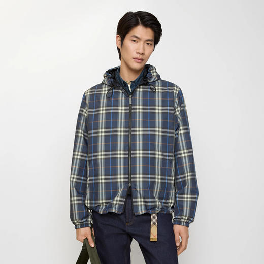 BURBERRY 巴宝莉 男士双面两穿格纹连帽外套 格子 8118823 C4060 商品图1