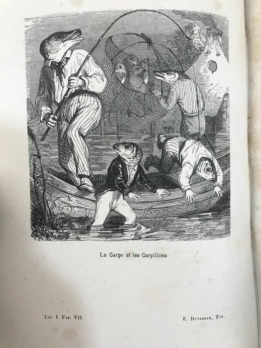 【法语】1846年 弗洛里安寓言 20幅趣味版画插图 漆布精装32开 商品图12