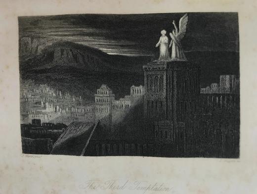 1862年 弥尔顿诗集 约翰马丁等名家7幅版画插图 漆布精装32开 商品图5