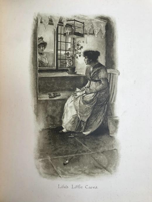 约19世纪后期 自然的触动及其他诗歌 17幅插图 漆布精装16开 商品图5