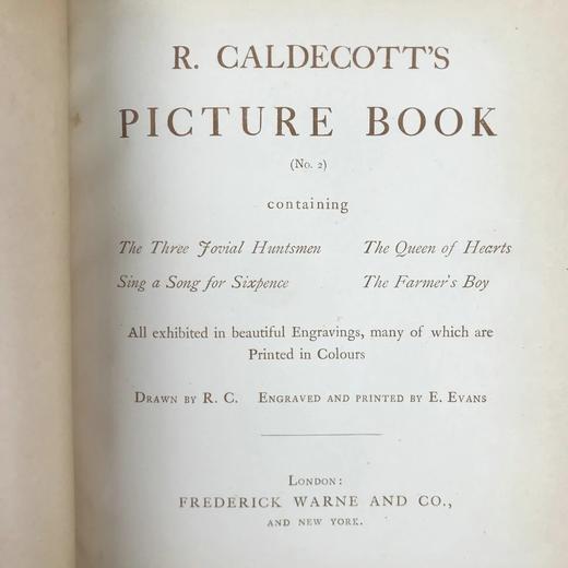 约19世纪后 凯迪克图画书第二册 配大量彩色插图 漆布精装大32开 商品图3