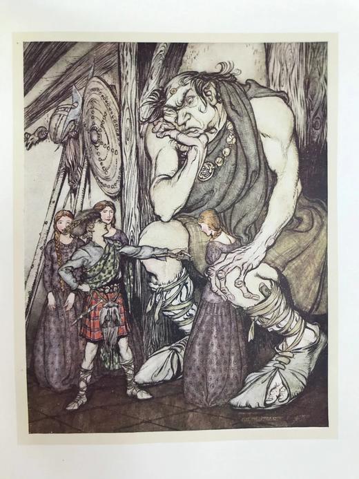 约1910~1920年代 协约国童话集 鬼才拉克姆12幅彩色与大量黑白文间插图 漆布精装大32开 商品图6