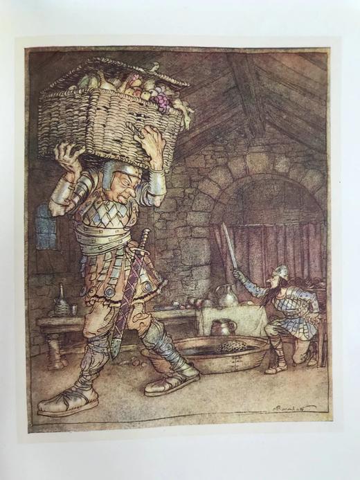 约1910~1920年代 协约国童话集 鬼才拉克姆12幅彩色与大量黑白文间插图 漆布精装大32开 商品图7