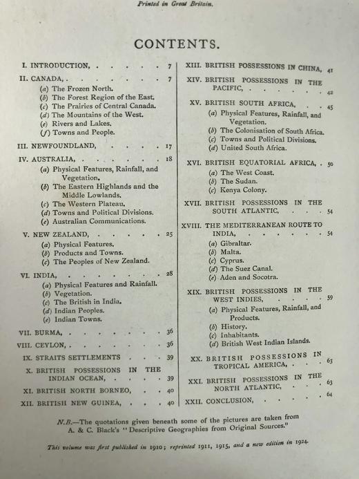 1924年 大英帝国图集 32幅彩色26幅黑白插图 漆布精装16开 商品图4