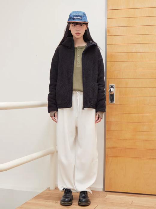 步履不停/6A23178C/两穿毛巾绒/摇粒绒双面长袖保暖连帽外套 商品图4