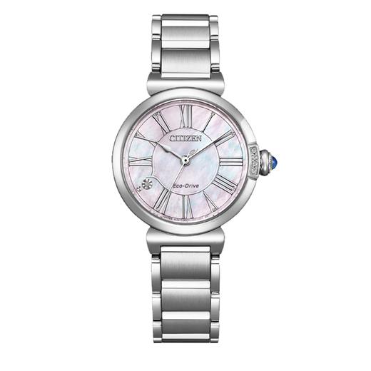 西铁城/CITIZEN小铃花贝母盘光动能花语风吟钢带时尚女表EM1060-87Y 商品图1