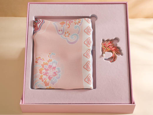 花韵织锦丝巾胸针套装 商品图0