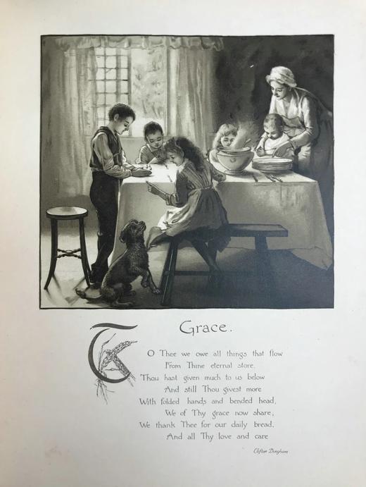 约19世纪后期 自然的触动及其他诗歌 17幅插图 漆布精装16开 商品图13