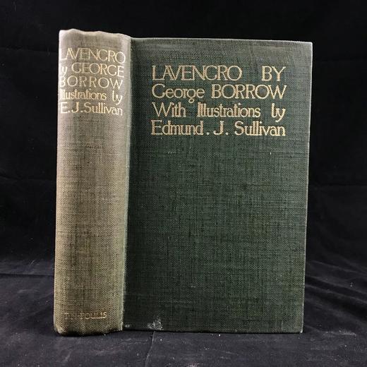 1914年 乔治·博罗《拉文格罗》 埃德蒙·苏利文12幅彩色手工贴图 漆布精装32开 商品图0