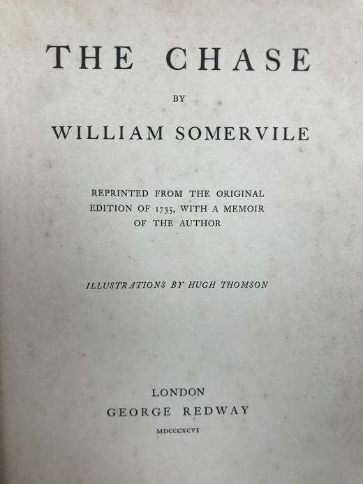 1896年 威廉·萨默维尔《追逐》 休·汤姆森约10余幅精美插图 漆布精装大32开 商品图3