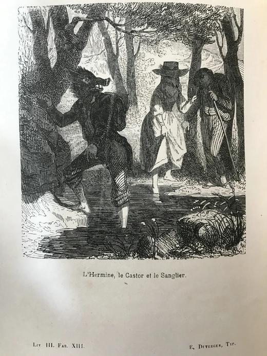 【法语】1846年 弗洛里安寓言 20幅趣味版画插图 漆布精装32开 商品图5