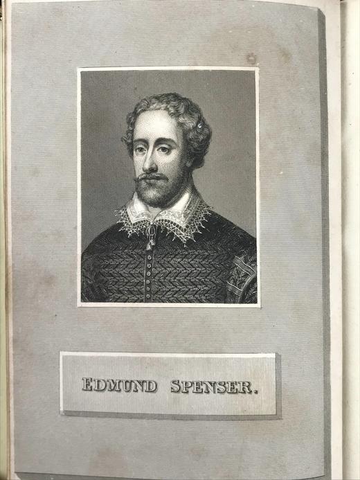 工坊特装本！1825年 斯宾塞诗集（全5卷） 1幅肖像插图 全真皮精装36开 商品图3