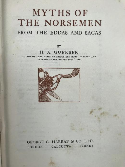 含藏书票！1922年 北欧神话 数十幅插图 漆布精装大32开 商品图4