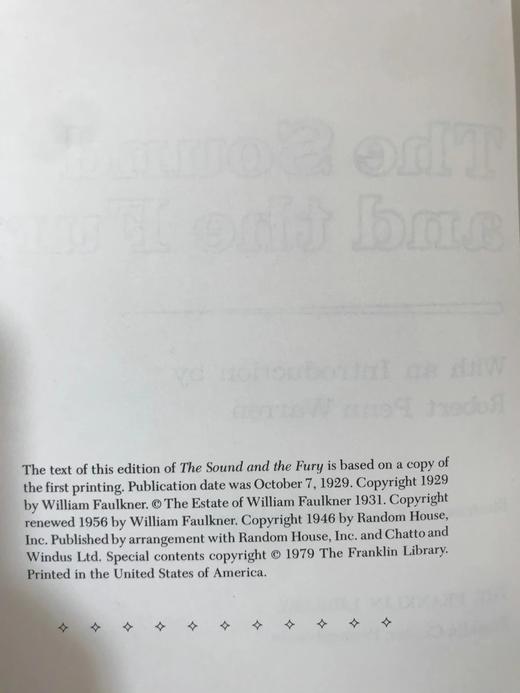 福克纳《喧哗与骚动》 约6幅插图 精装大32开 商品图3