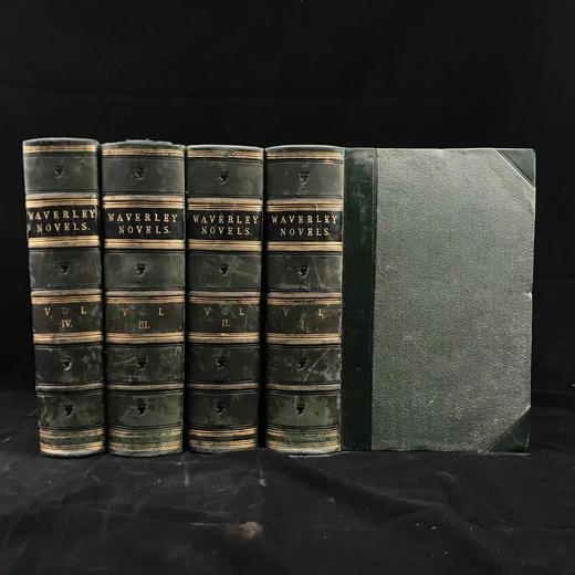 1867-1868年 司各特《威弗利小说集》（全4卷） 真皮精装大32开 商品图0