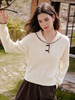 【百图lulu定制】【牛角扣针织衫】百图 撞色锁边   翻领牛角扣毛衣 商品缩略图2