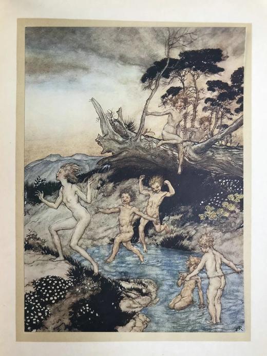 约20世纪早期 霍桑《神奇故事集》 鬼才拉克姆24幅手工贴图 漆布精装16开 商品图8