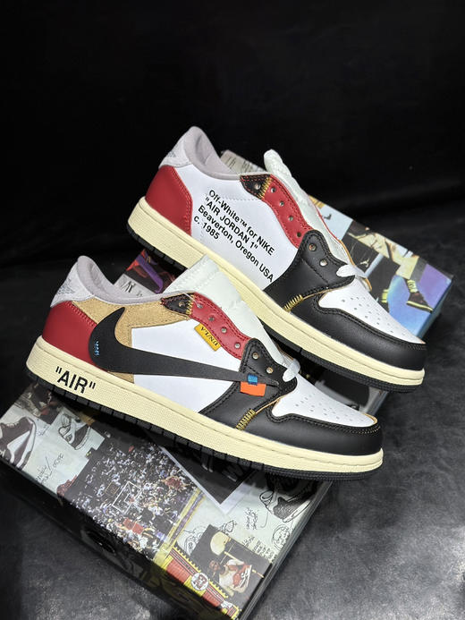 秋冬特惠💰430 公司级 Air Jordan 1 Low 防滑 低帮 倒钩联名款 商品图0