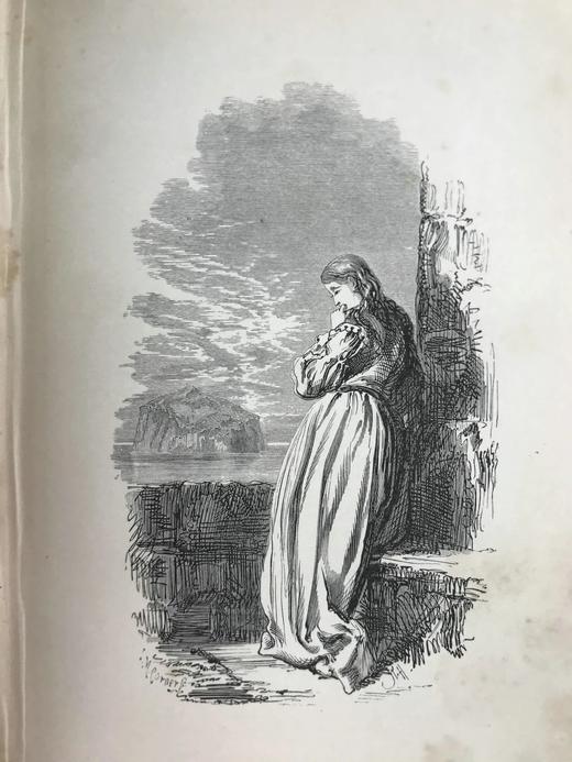 约19世纪后期 司各特诗集 配骑士群像版画插图 漆布精装64开 商品图7