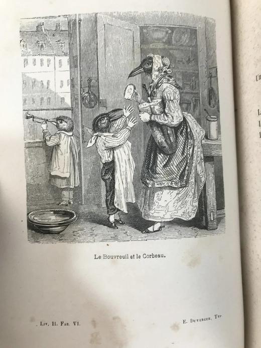 【法语】1846年 弗洛里安寓言 20幅趣味版画插图 漆布精装32开 商品图10