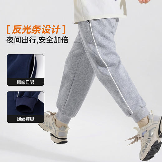 Bluem中大童裤子休闲男童运动裤宽松时髦儿童长裤春秋款男孩裤装Z6AKZ198 商品图1