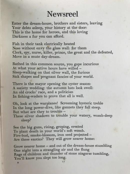 1938年 塞西尔·戴-刘易斯《死亡序曲及其他诗歌》 布面精装32开 商品图5