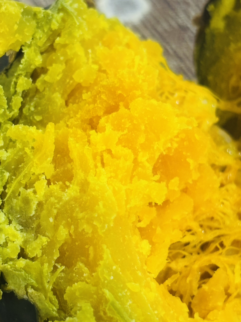 早餐好搭档：叁色栗栗南瓜！香甜粉糯，仔细品尝有一股蟹黄的香味～