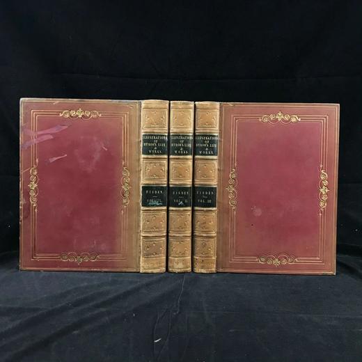 1835年 芬登版画集：拜伦生平与作品（全3卷） 百余幅版画插图 全真皮精装18开 商品图0