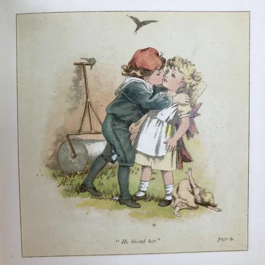 1884年 韦瑟利《两个孩子》 爱德华兹精美彩色插图 布脊精装36开 商品图6