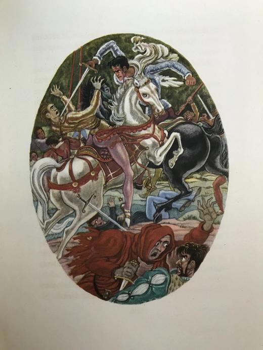 【法语】限量1530册！1942年 司汤达《卡斯特罗修道院》 乔治·莱帕装饰派艺术彩色插图 平装18开带书匣 商品图11