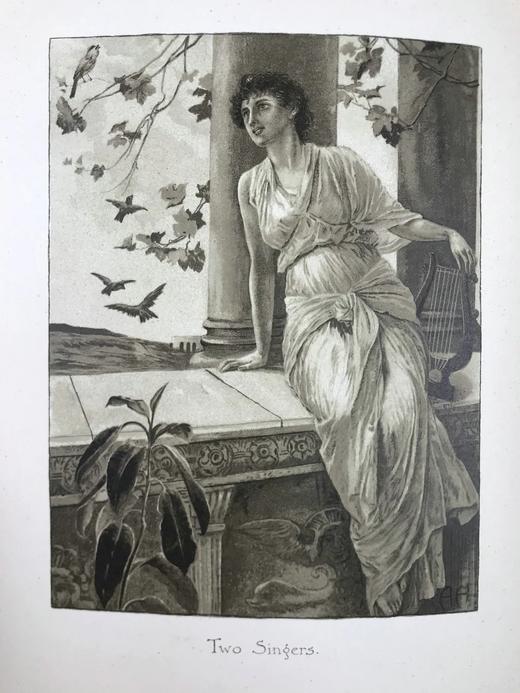 约19世纪后期 自然的触动及其他诗歌 17幅插图 漆布精装16开 商品图10