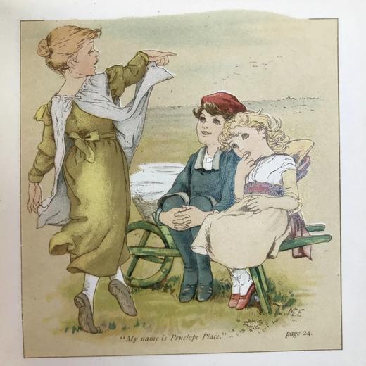 1884年 韦瑟利《两个孩子》 爱德华兹精美彩色插图 布脊精装36开 商品图9