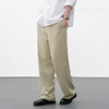 714street抗皱竹纤维亚麻混纺长裤2026春夏宽松莫兰迪色休闲裤男 商品缩略图0