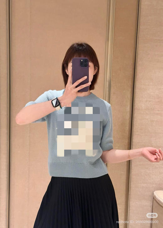 初九上新 马年穿战马 26ssBBR战马徽标 羊绒短袖套头衫 我穿XL 商品图0