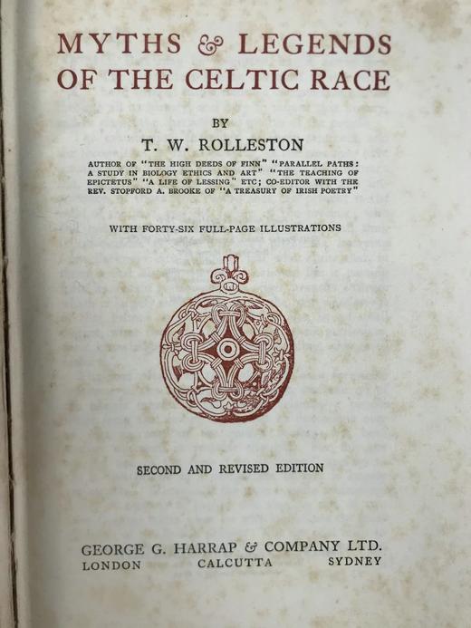 1927年 凯尔特神话与传说 46幅插图 漆布精装大32开 商品图3