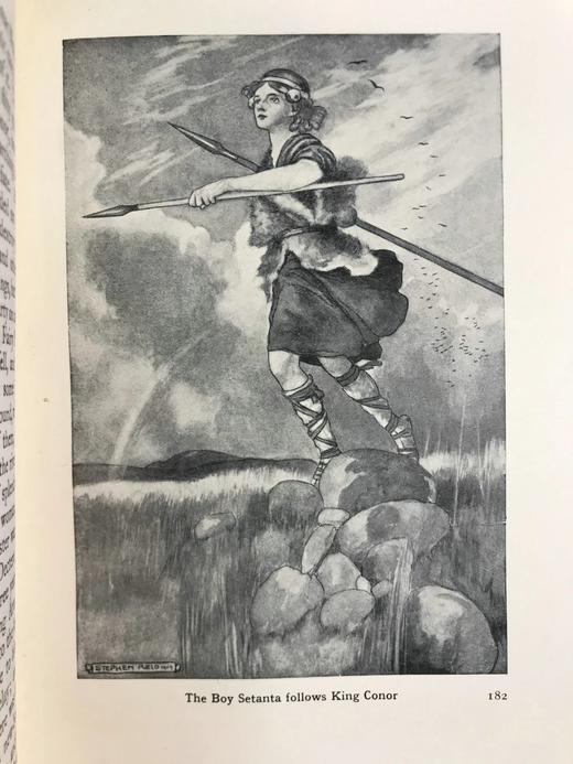 1927年 凯尔特神话与传说 46幅插图 漆布精装大32开 商品图7