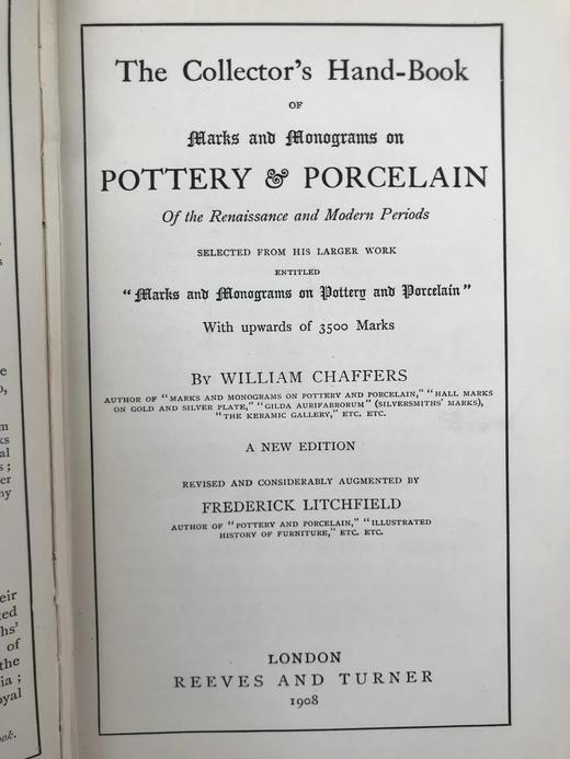 1908年 陶瓷器字母标记收藏者手册 3500余种标记 漆布精装32开 商品图2