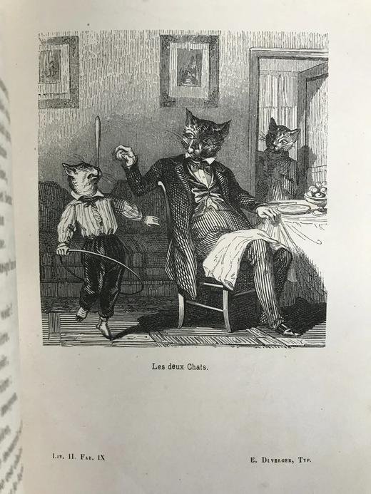 【法语】1846年 弗洛里安寓言 20幅趣味版画插图 漆布精装32开 商品图9