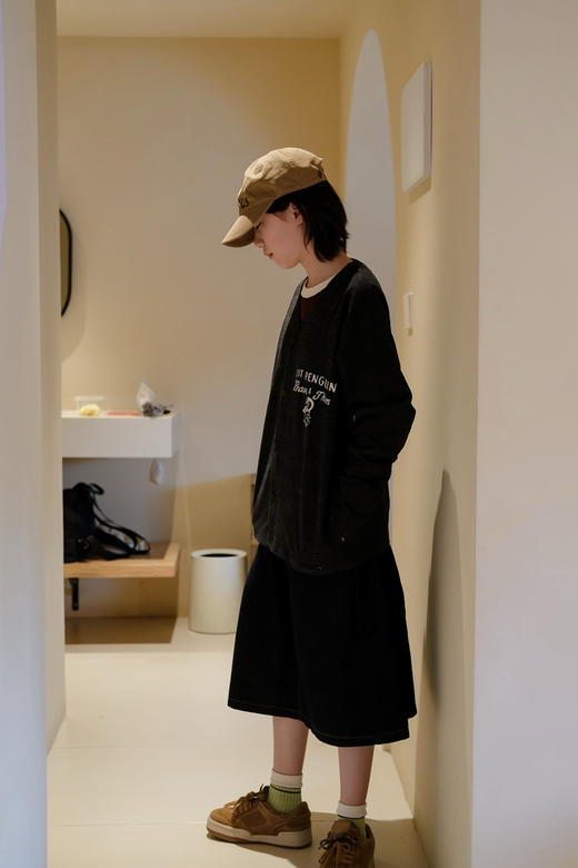 2026春原创女童亲子不褪色牛仔A字高腰百搭深蓝中长百褶半裙 商品图2