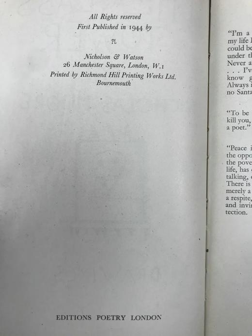 1944年 尼古拉斯·穆尔《玻璃塔》 卢西安·弗洛伊德艺术插图 精装32开 商品图3