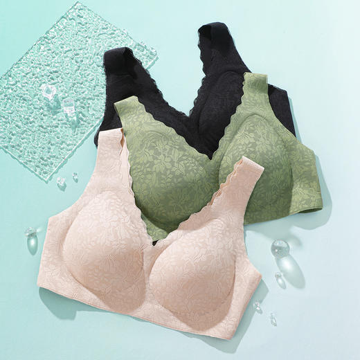 【宽肩带/细肩带】【商场同款】熳洁儿 空气蕾丝无痕内衣百搭文胸ABC通杯23701527/23701528 商品图10