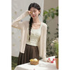 鹿向南「云柔春序」杏色针织开衫女春新款短款无袖背心休闲裤套装 商品缩略图2