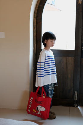 【小大人舒适圈】2026秋季新款日系儿童条纹竹节棉质针织企鹅贴布口袋长袖T恤