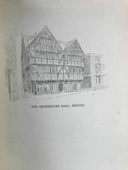 1930年 波士顿历史文化小记 13幅铅笔速写插图 漆布精装32开 商品图10