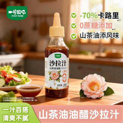一号农场0蔗糖益生菌山茶油沙拉汁蔬菜水果专用羽衣甘蓝奇亚籽焙煎芝麻味 商品图2