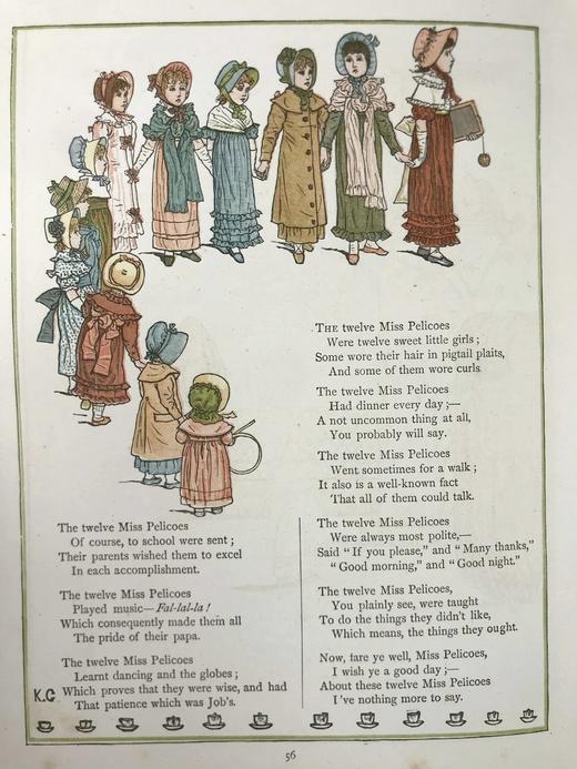 约19世纪后期 凯特·格林纳威《窗下：童画与童谣集》 数十幅精美彩色插图 精装18开 商品图8