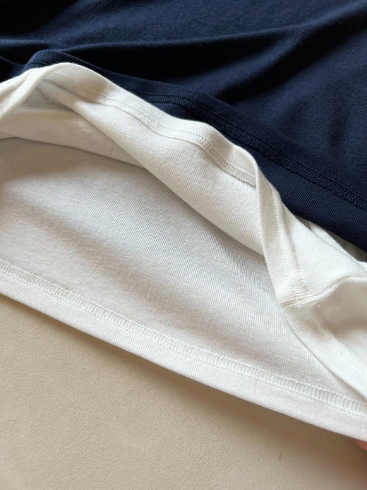 ANN ANDELMA*N天丝羊毛假两件拼色打底衫 商品图13