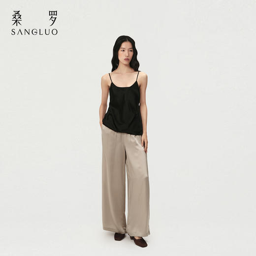 桑罗气质休闲裤桑蚕丝通勤百搭阔腿裤女外穿睡裤2026新款 商品图1